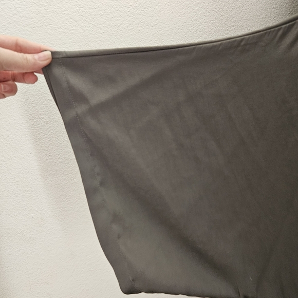 Lulus Ain't It Grand Olive Green Satin Surplice Romper size Medium - Picture 8 of 15